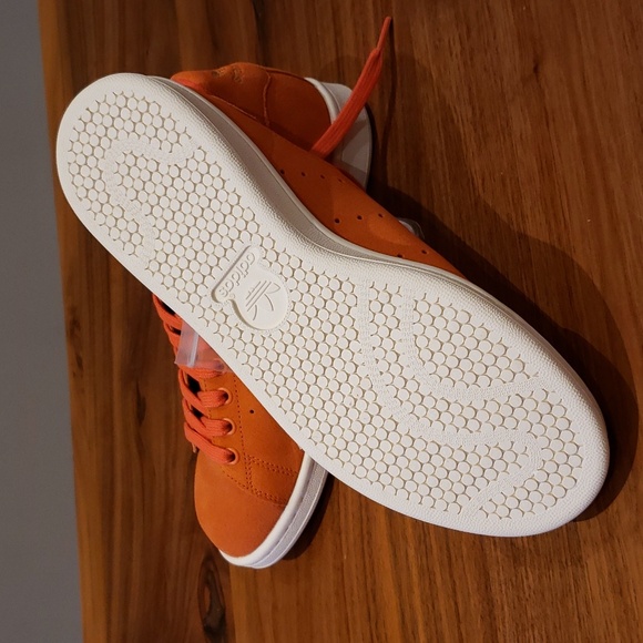 Adidas Originals Stan Smith Orange Suede Men's 7.5 Rare Deadstock - Picture 6 of 7